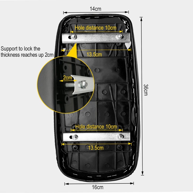 TOPCABIN Bicycle Manned Cushion Mountain Bike Back Shelf Seat Cushion Manned Comfortable Saddle Children Back Seat(Black) - Image 4
